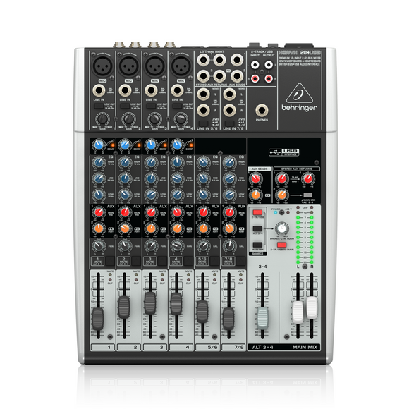 Mezcladora Análoga de 12 Canales, Behringer Xenyx 1204USB