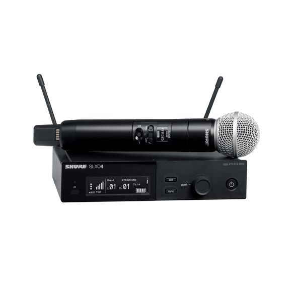 Sistema Inalámbrico Vocal de Mano, Shure SLXD24/SM58