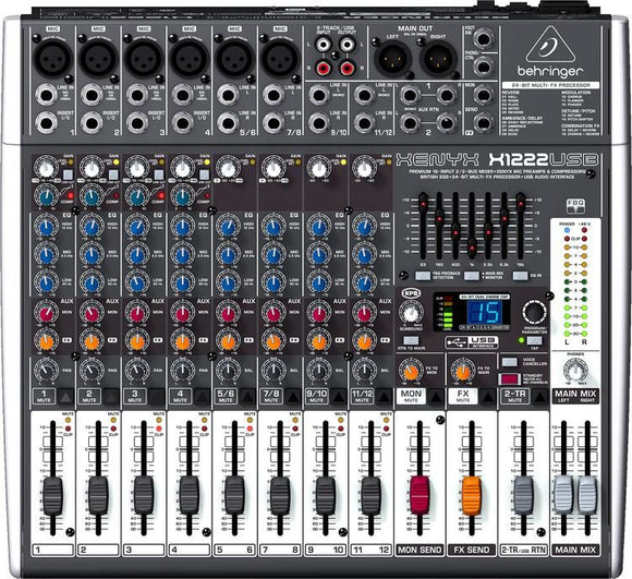 Mezcladora USB, Behringer XENYX QX1222USB - Jupitronic Tienda en Linea