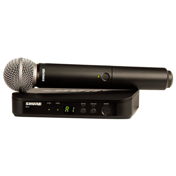 Micrófono inalámbrico de mano, Shure BLX24/SM58 - Jupitronic Tienda en Linea