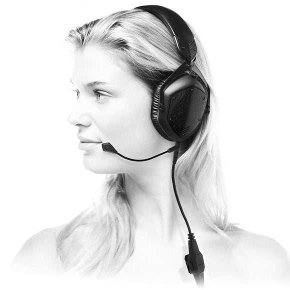 Cable de audífonos con micrófono, V-Moda BoomPro C-BP-BLACK - Jupitronic Tienda en Linea