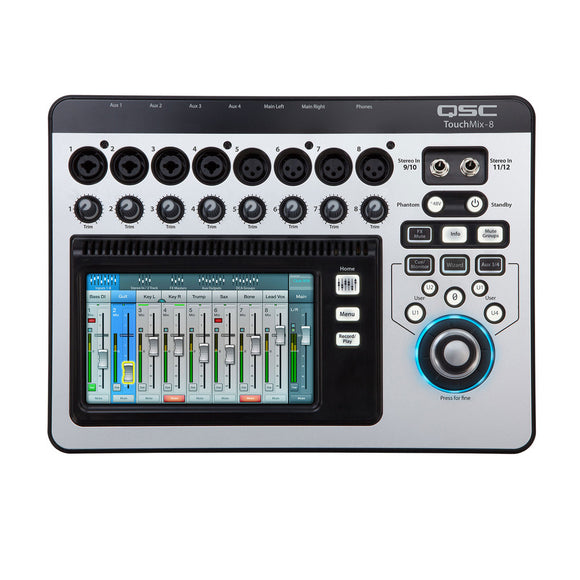 Mezcladora Digital de 8 Canales, QSC TouchMix 8 - Jupitronic Tienda en Linea