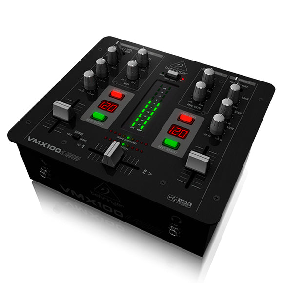 Mezcladora Para Dj de 2 Canales, Behringer VMX100 USB - Jupitronic Tienda en Linea